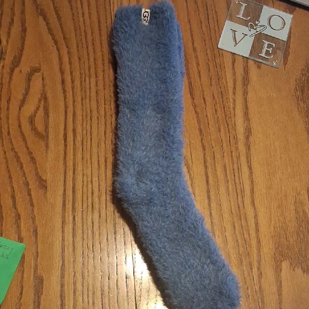 UGG Teddi Cozy Crew Sock, Blue NWOT